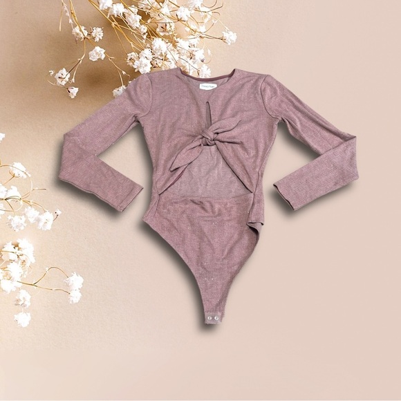 Privacy Please Long Sleeve Bodysuit - Picture 1 of 8